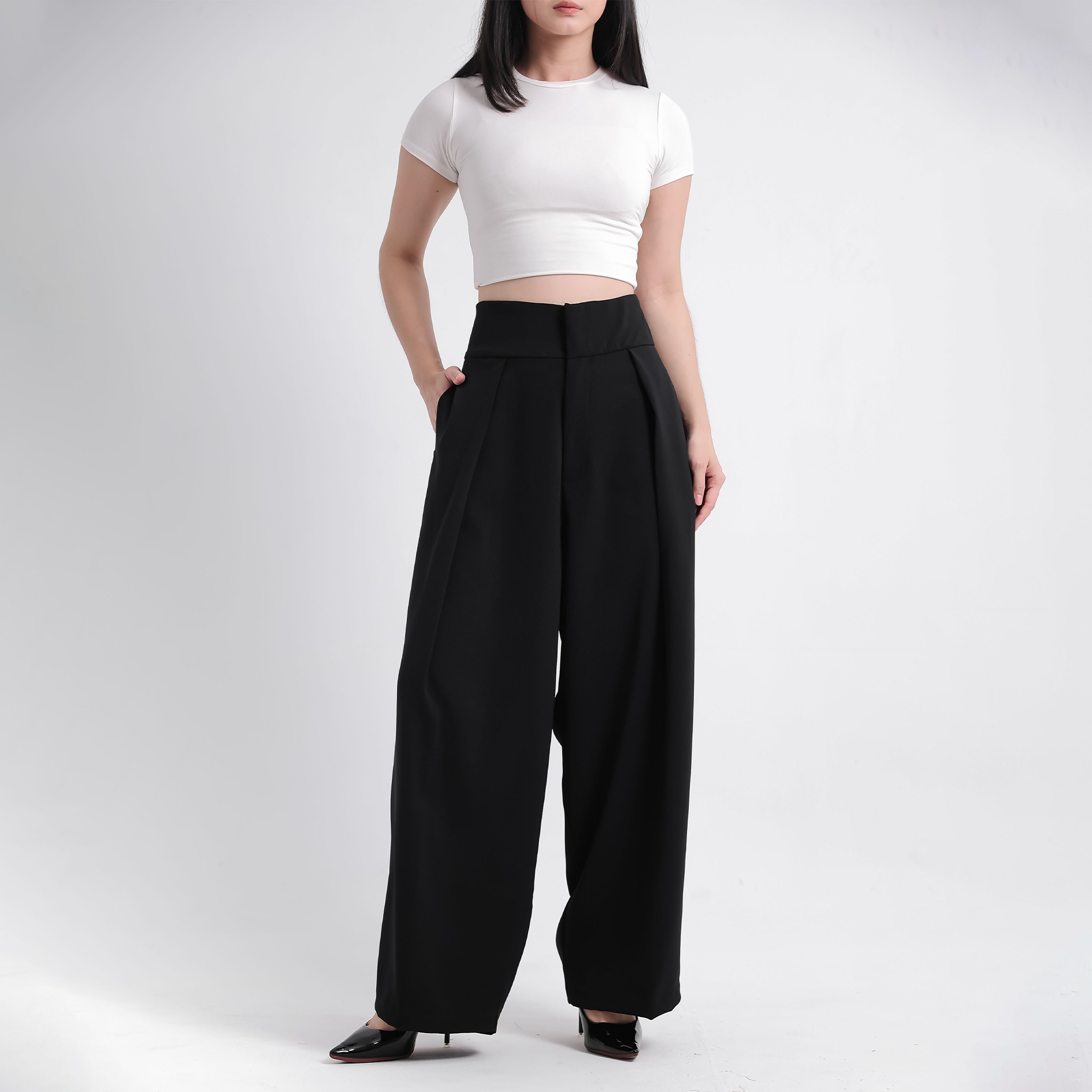 DMNC Noble Pleated Balloon Pants Heavy Viscose 270 GSM Unisex