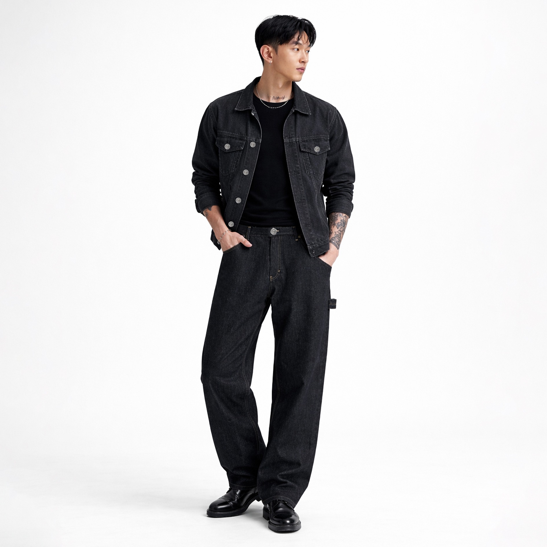 DMNC Foundry Baggy Carpenter Jeans 15oz – Celana Pria Heavyweight Denim