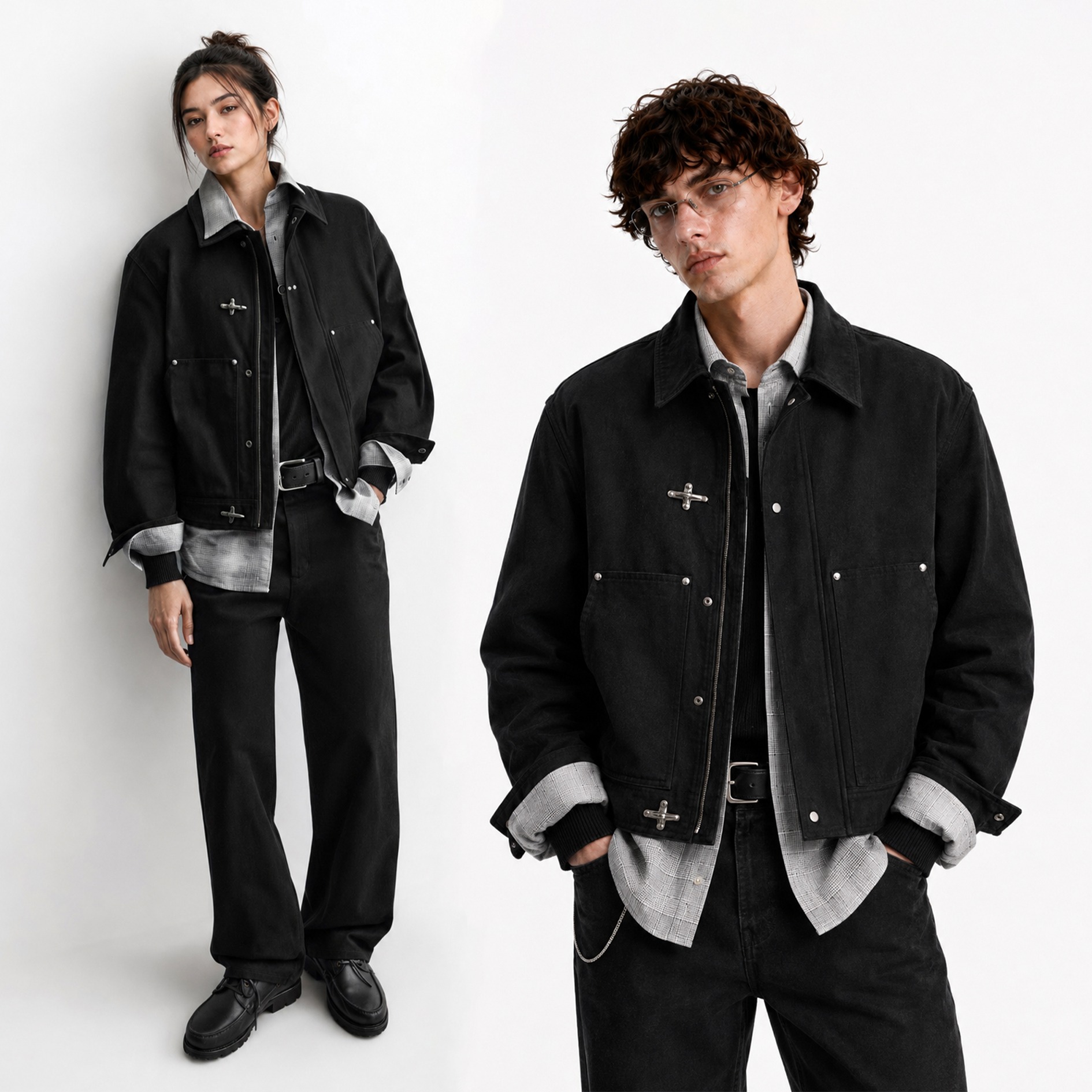 DMNC ANCHOR Work Jacket Fireman Clasp Unisex