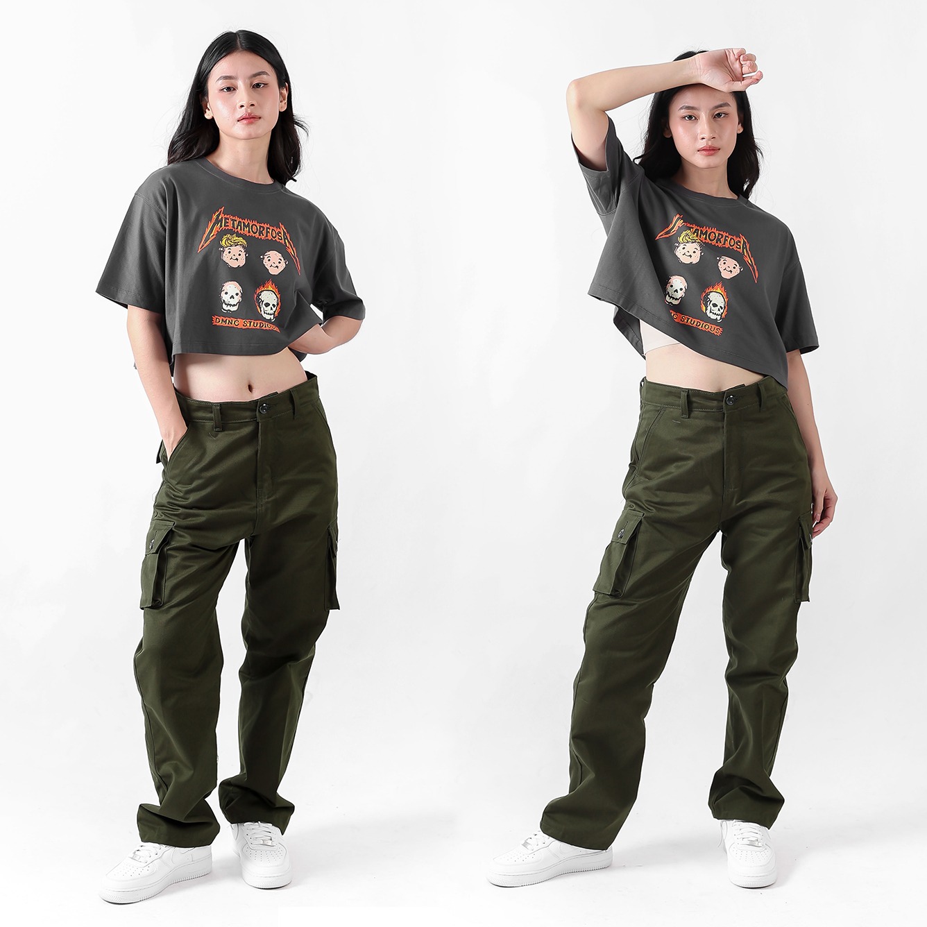 DMNC Celana Cargo Pria American Twill Premium - Tailored Fit - Nomad