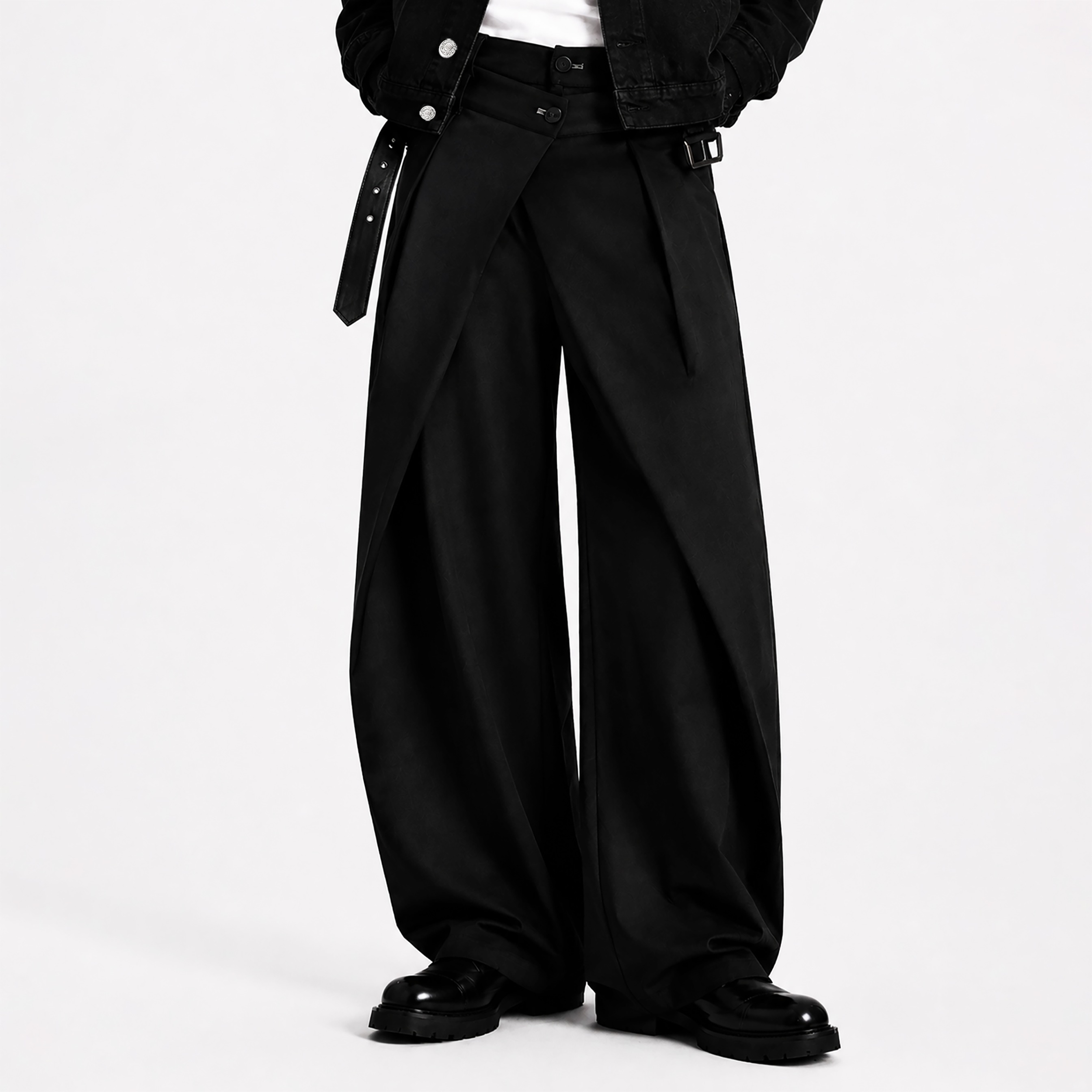DMNC CAIRO Barrel Pants Double Button Pleat Trousers Unisex