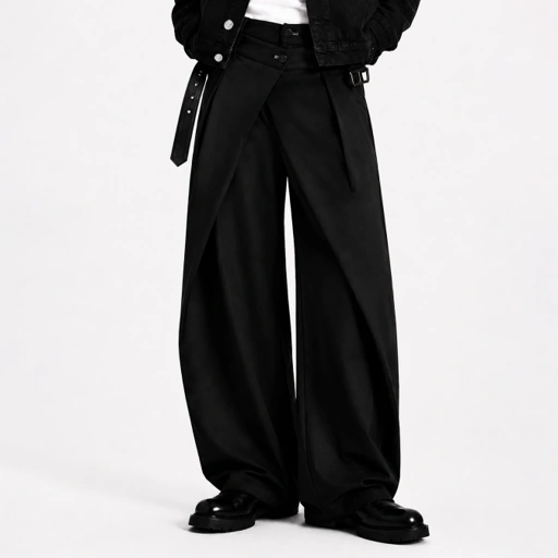 DMNC CAIRO Barrel Pants Double Button Pleat Trousers Unisex