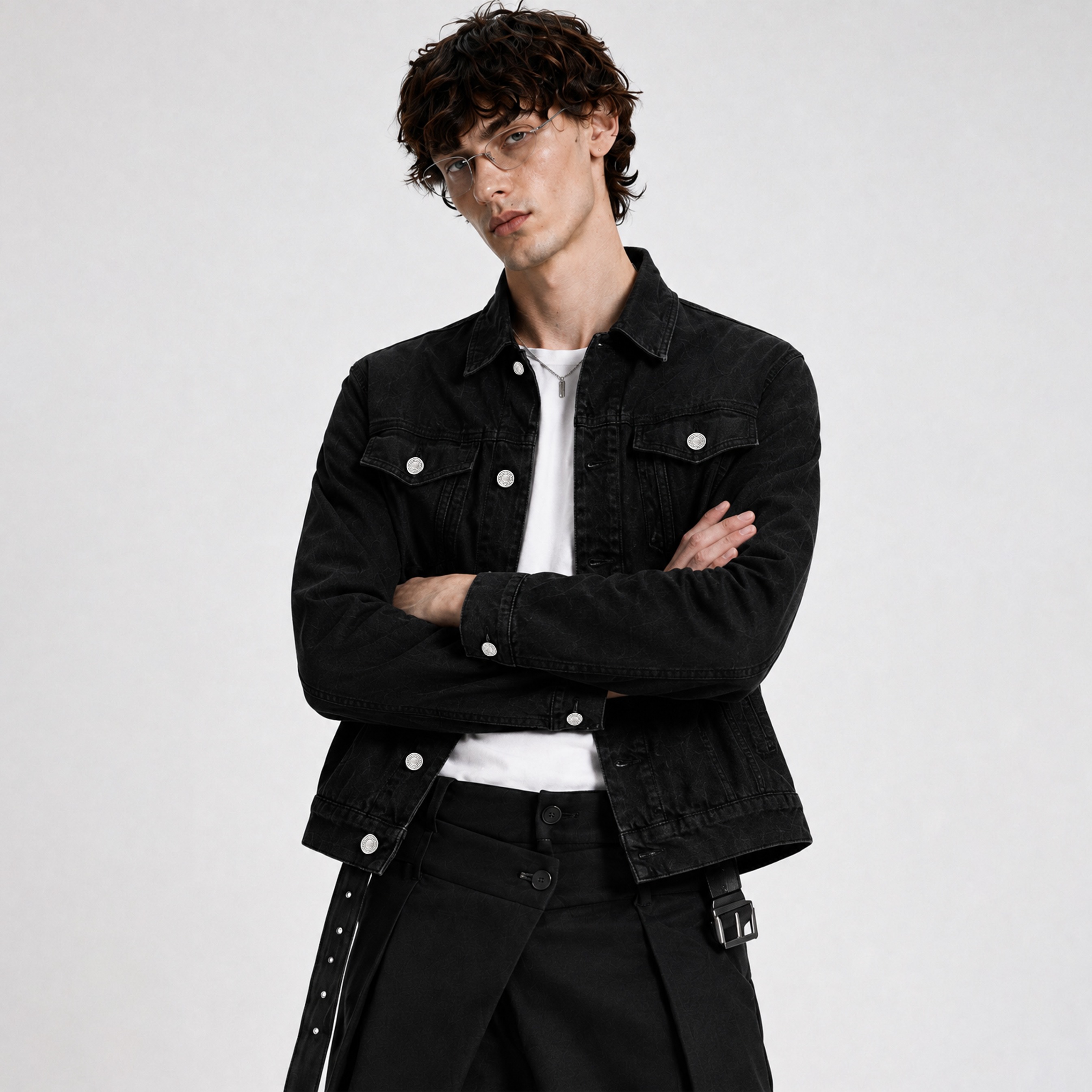 DMNC CAIRO Barrel Pants Double Button Pleat Trousers Unisex