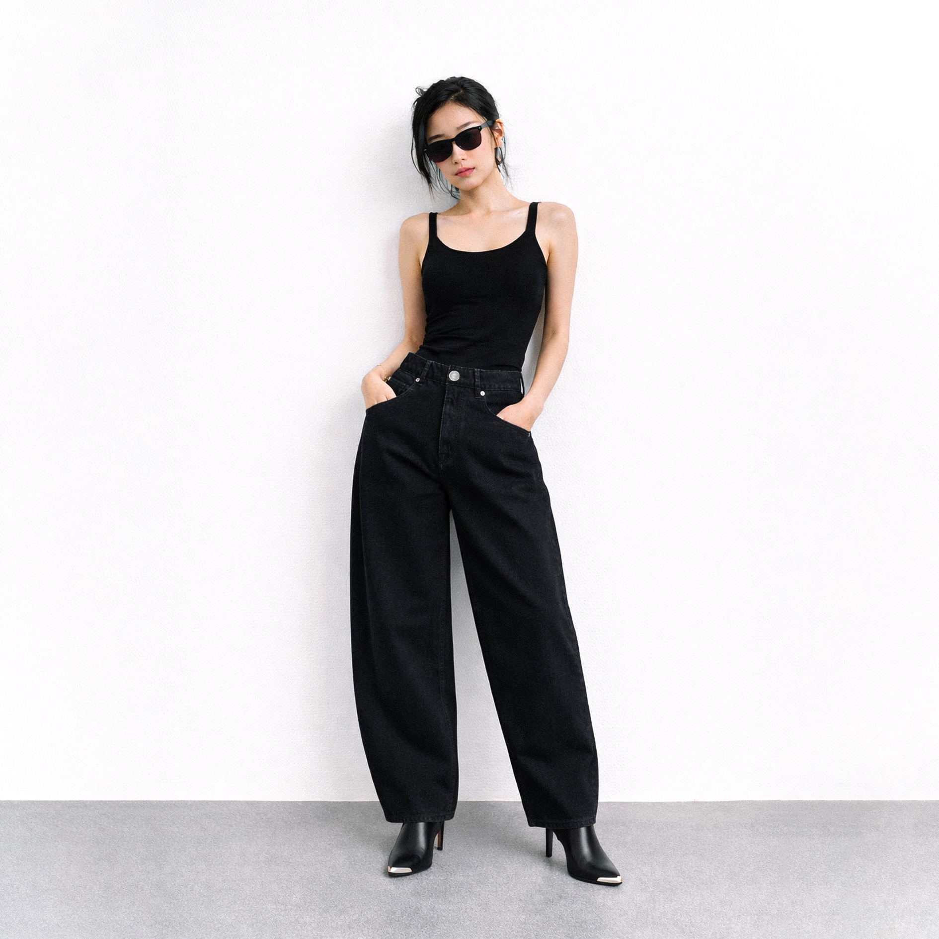 DMNC Black Vault Balloon Jeans Unisex Heavy Denim