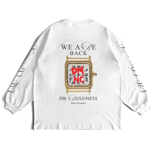 Image of DMNC Back on Business Oversized 16s Long Sleeve T-Shirt – kaos lengan panjang vintage unisex