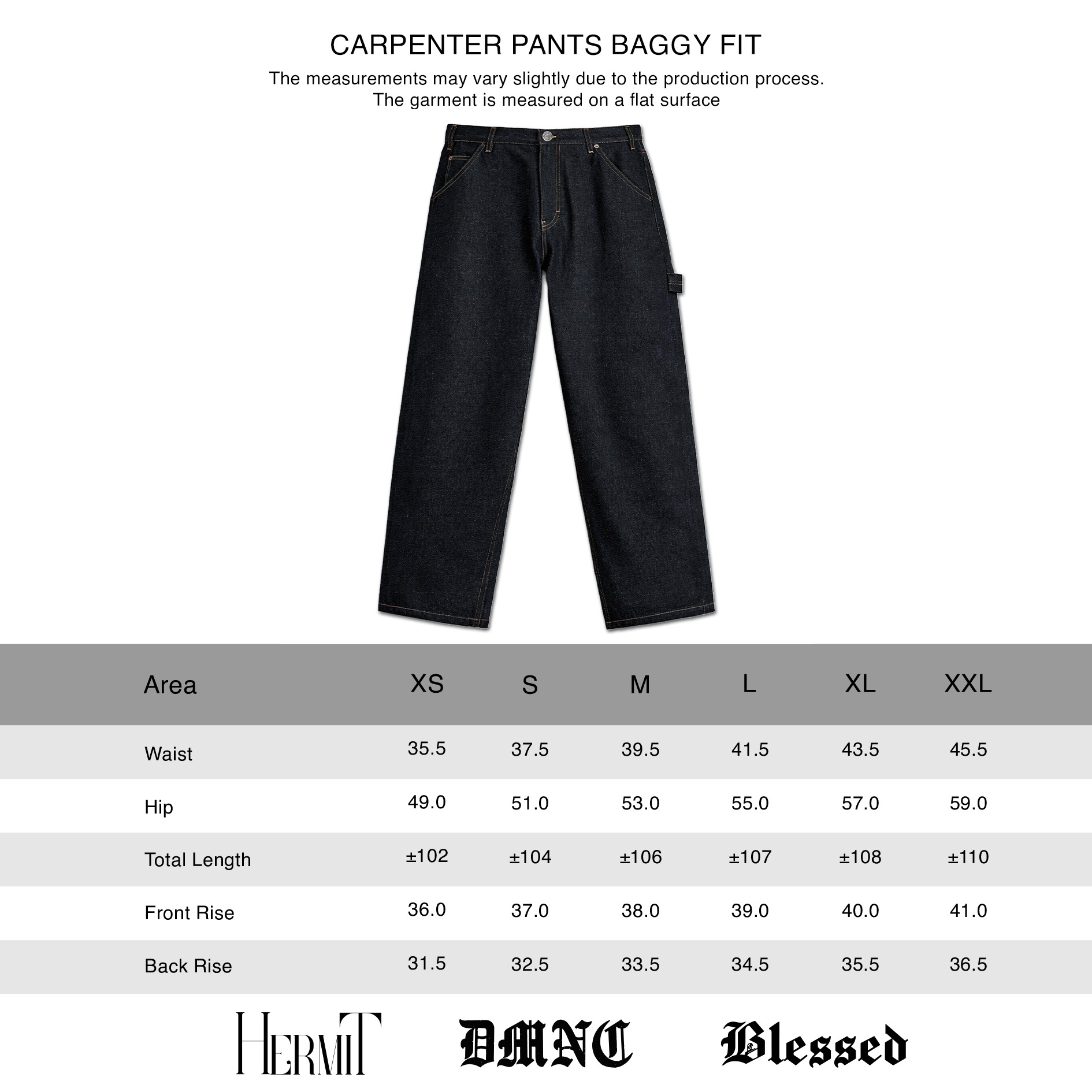 DMNC Foundry Baggy Carpenter Jeans 15oz – Celana Pria Heavyweight Denim