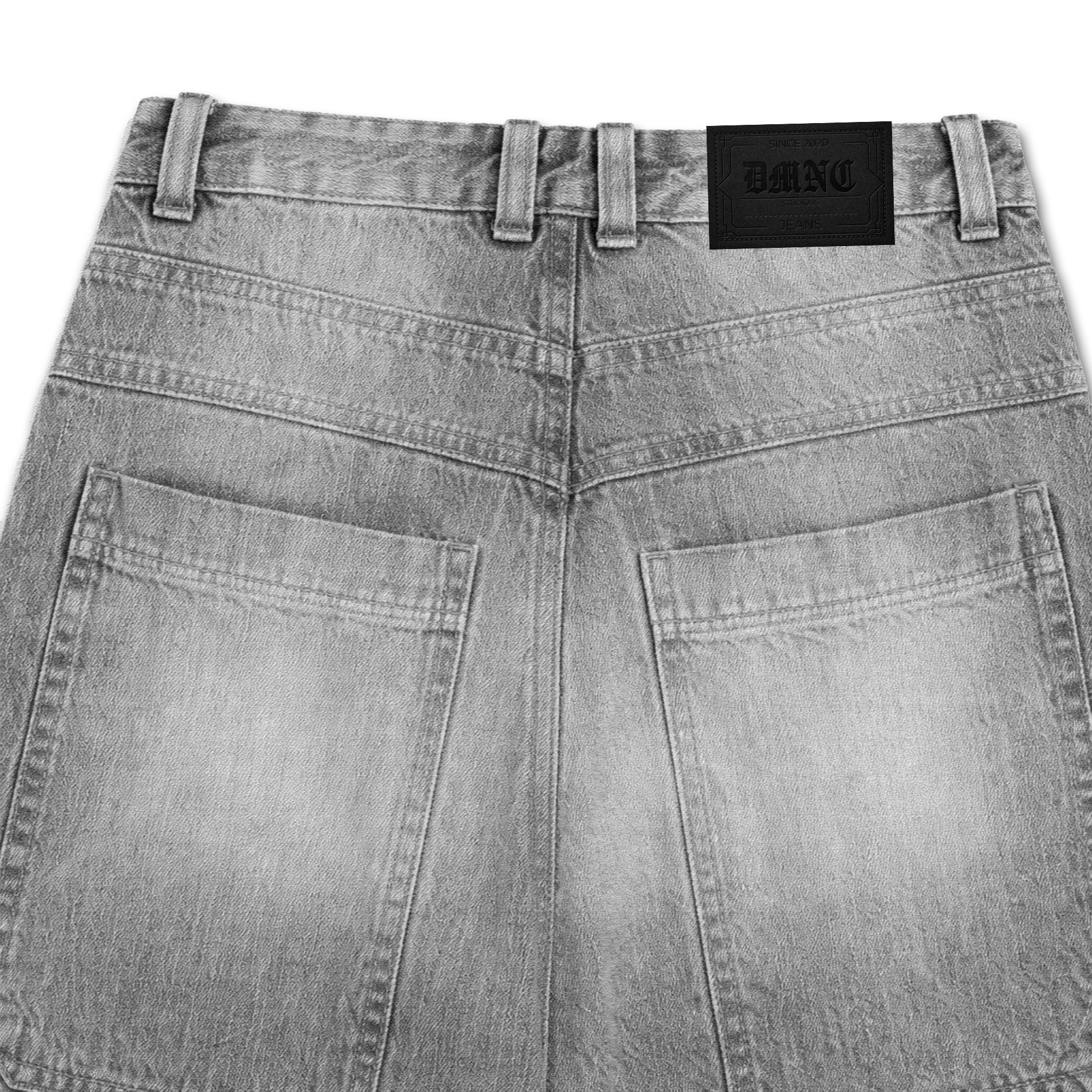 DMNC DRIFT Jeans Super Baggy Fit Unisex – Grey Washed