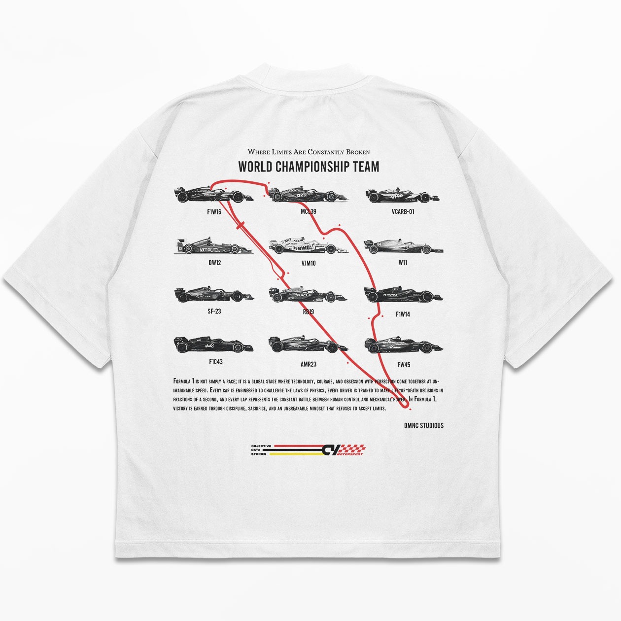 DMNC Polo Panel Oversize T-Shirt – Fearless 16s 255 GSM
