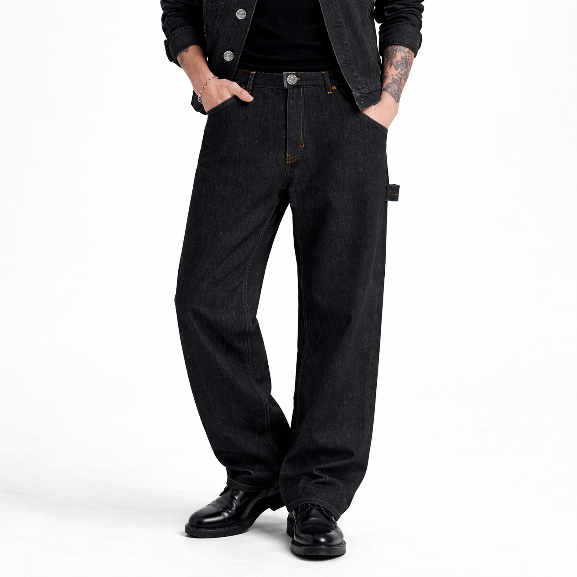DMNC Foundry Baggy Carpenter Jeans 15oz – Celana Pria Heavyweight Denim