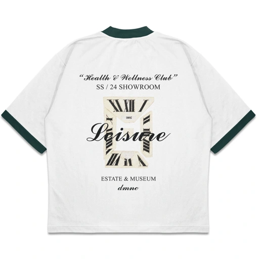 Image of DMNC Ribbed Contrast Regular T-Shirt – Get Rich 16s 255 GSM Unisex