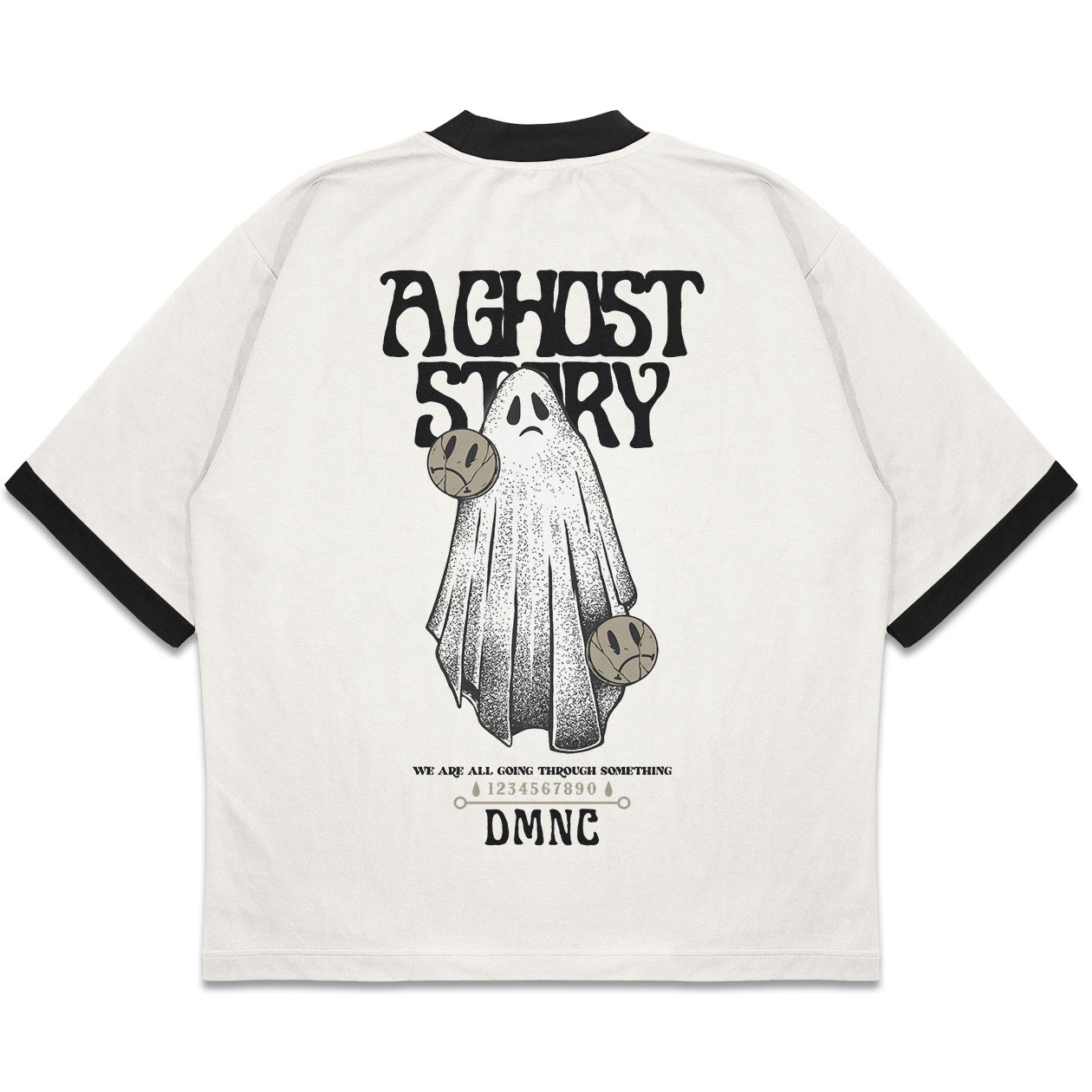 DMNC Ribbed Contrast Regular T-Shirt – Ghost Story 16s 255 GSM Unisex