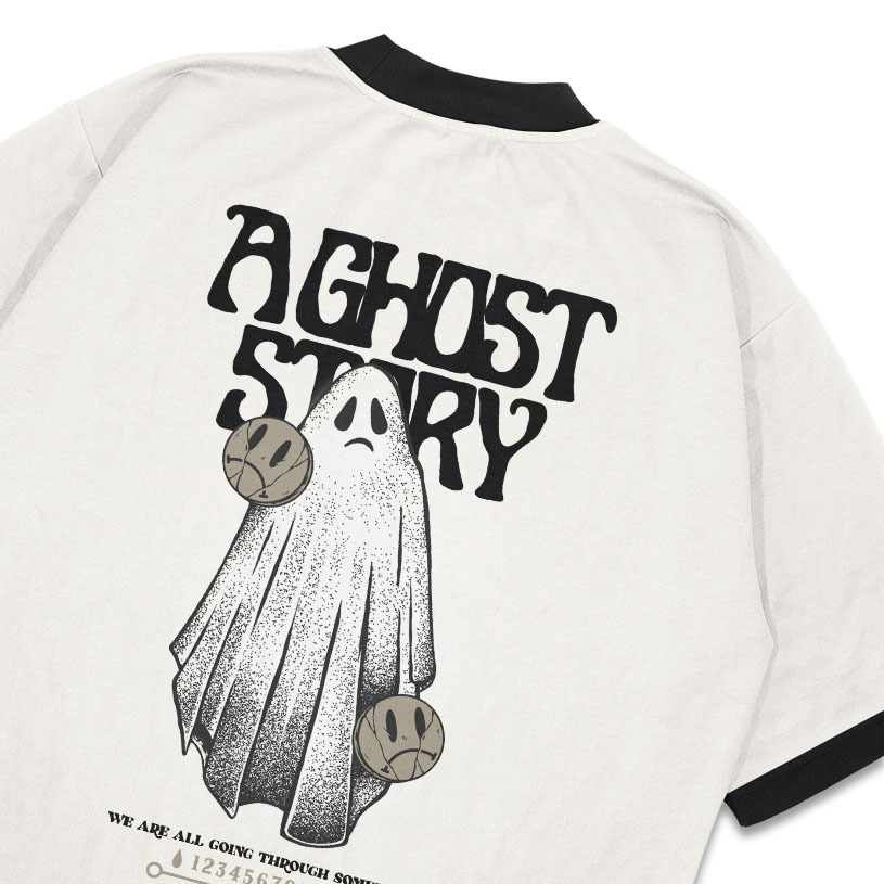 DMNC Ribbed Contrast Regular T-Shirt – Ghost Story 16s 255 GSM Unisex