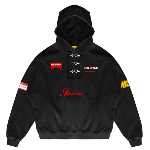 Image of DMNC Heaven Made Hoodie Fireman Clasp Heavyweight Titan Cotton Oversize 355 GSM