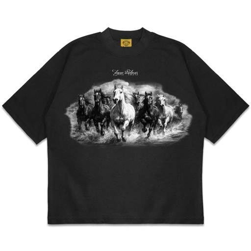Image of DMNC Horse Washed T-Shirt Kaos Heavyweight 16s 255 GSM