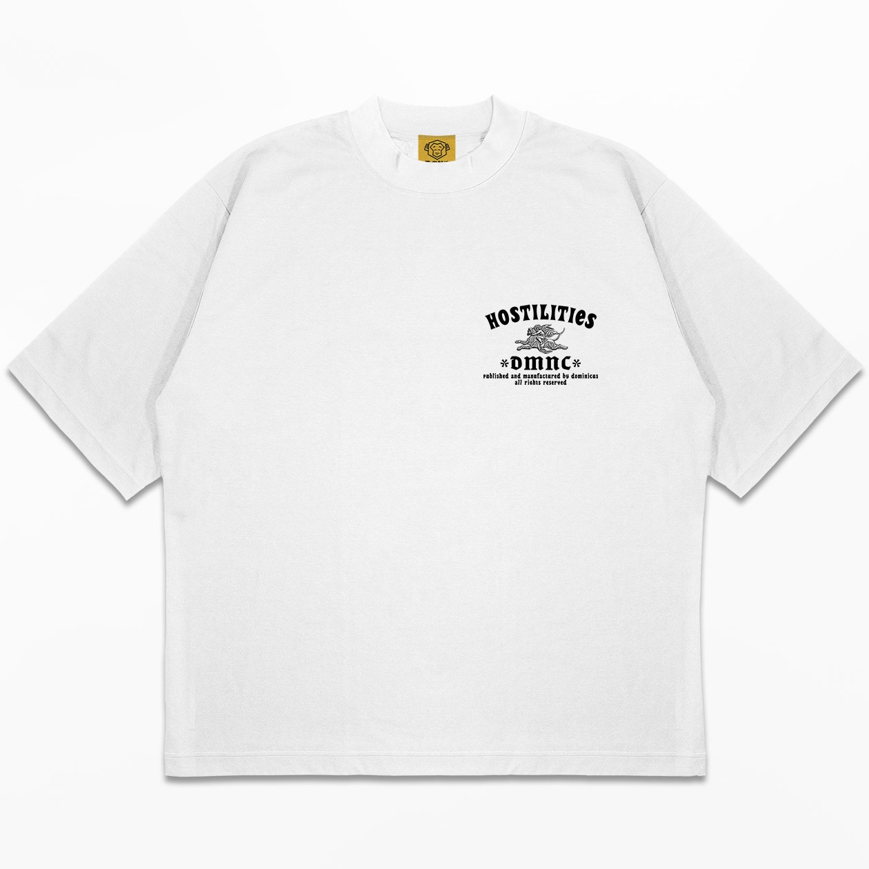 DMNC Hostilities T-Shirt Kaos Heavyweight White 16s 255 GSM