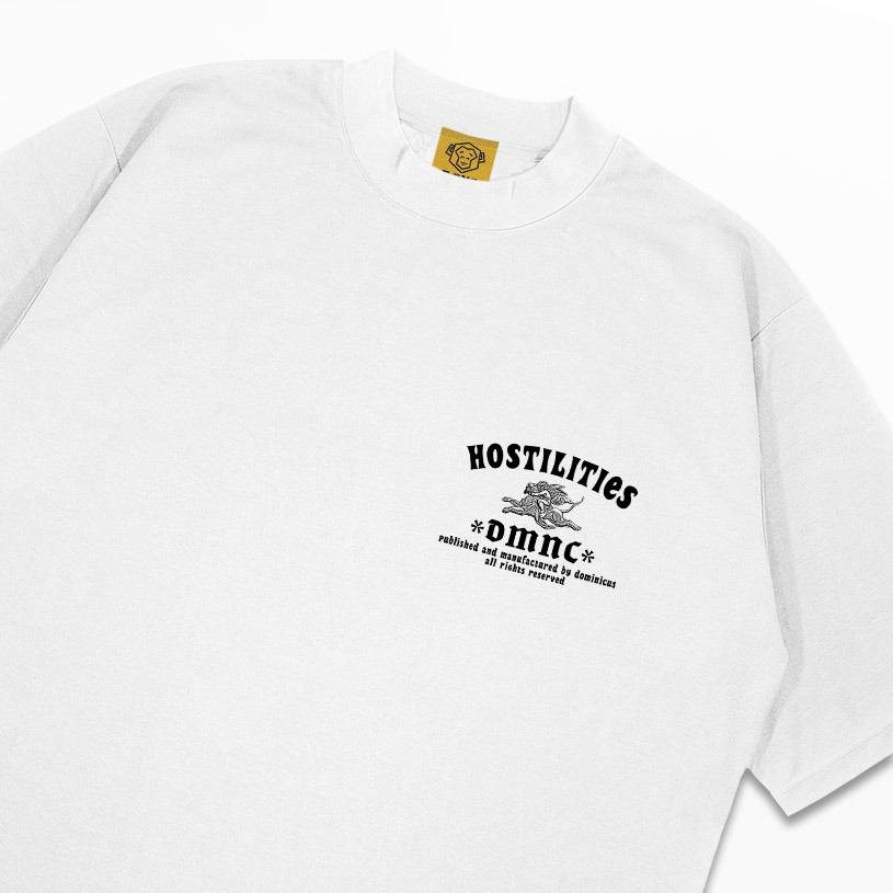 DMNC Hostilities T-Shirt Kaos Heavyweight White 16s 255 GSM