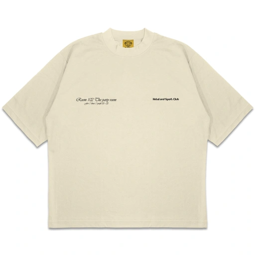 Image of DMNC Heavyweight Oversize Boxy T-Shirt – Hotel and Sport Club 16s 255 GSM