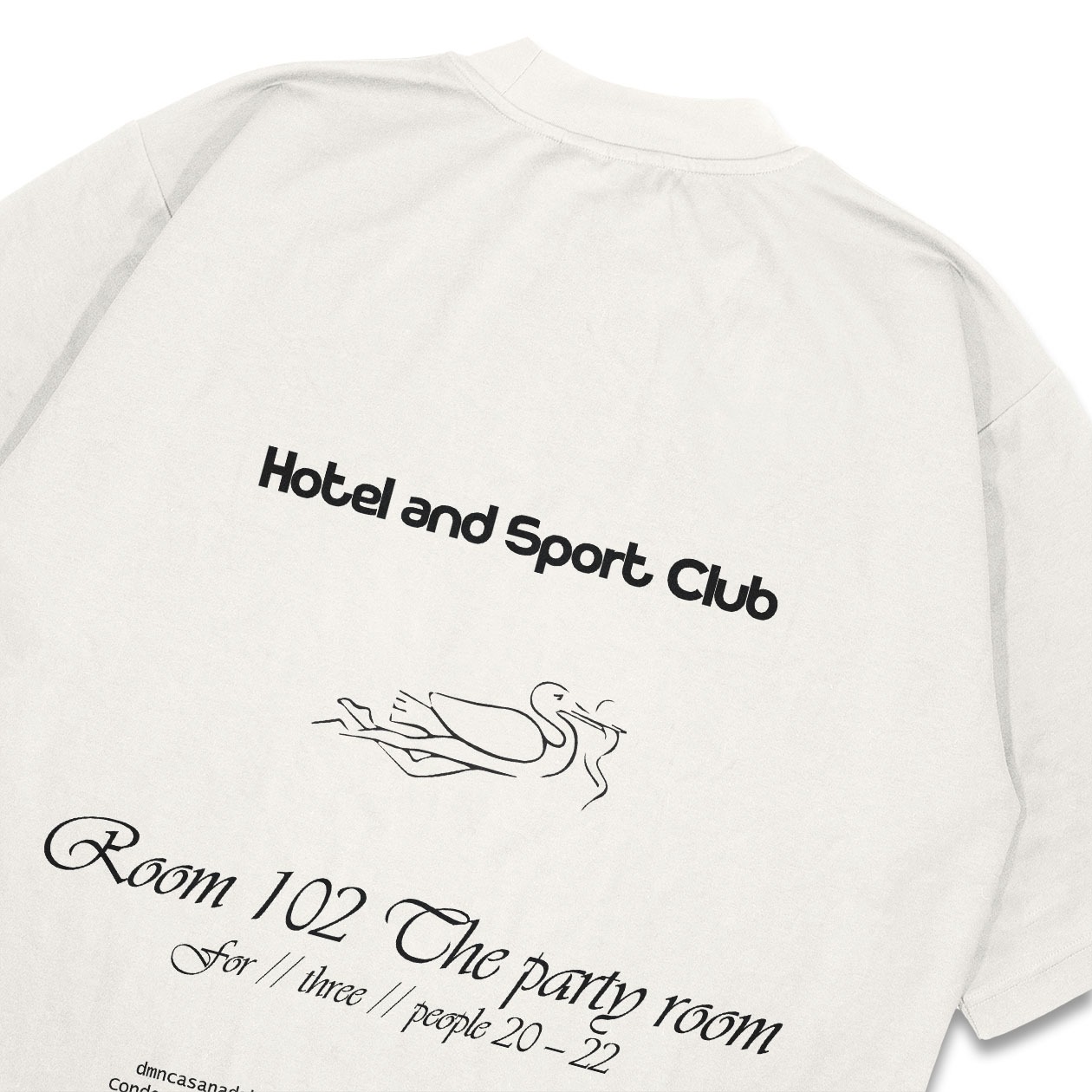 DMNC Heavyweight Oversize Boxy T-Shirt – Hotel and Sport Club 16s 255 GSM