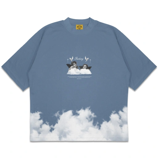 Image of DMNC Heavyweight Oversize Boxy T-Shirt – Thinking 16s 255 GSM