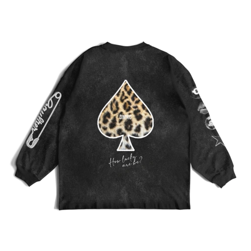 Image of DMNC LUCKY ME Oversized Washed 16s Long Sleeve T-Shirt – kaos lengan panjang vintage unisex