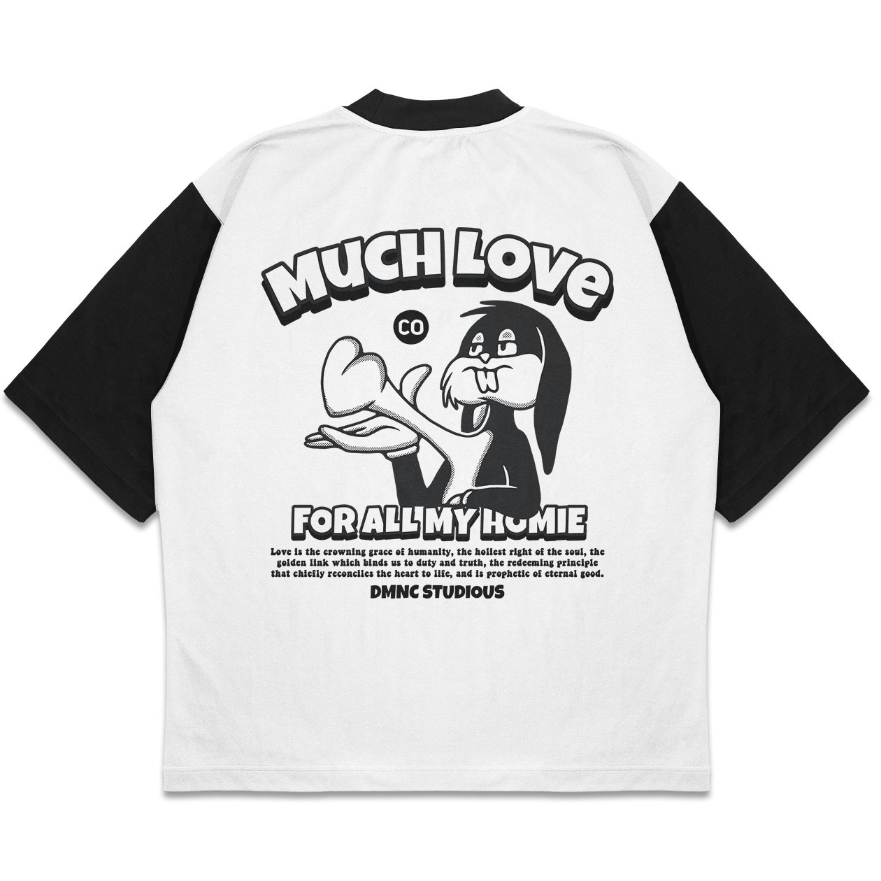 DMNC Ribbed Contrast Regular T-Shirt – Much Love 16s 255 GSM Unisex