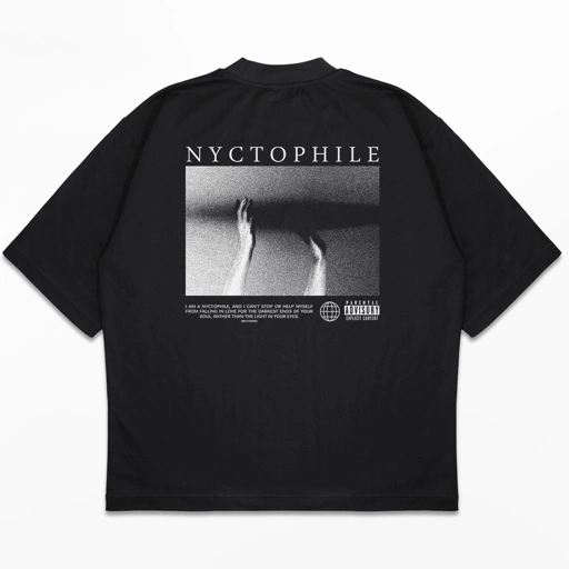 Image of DMNC Nyctophile T-Shirt Black 16s 255 GSM