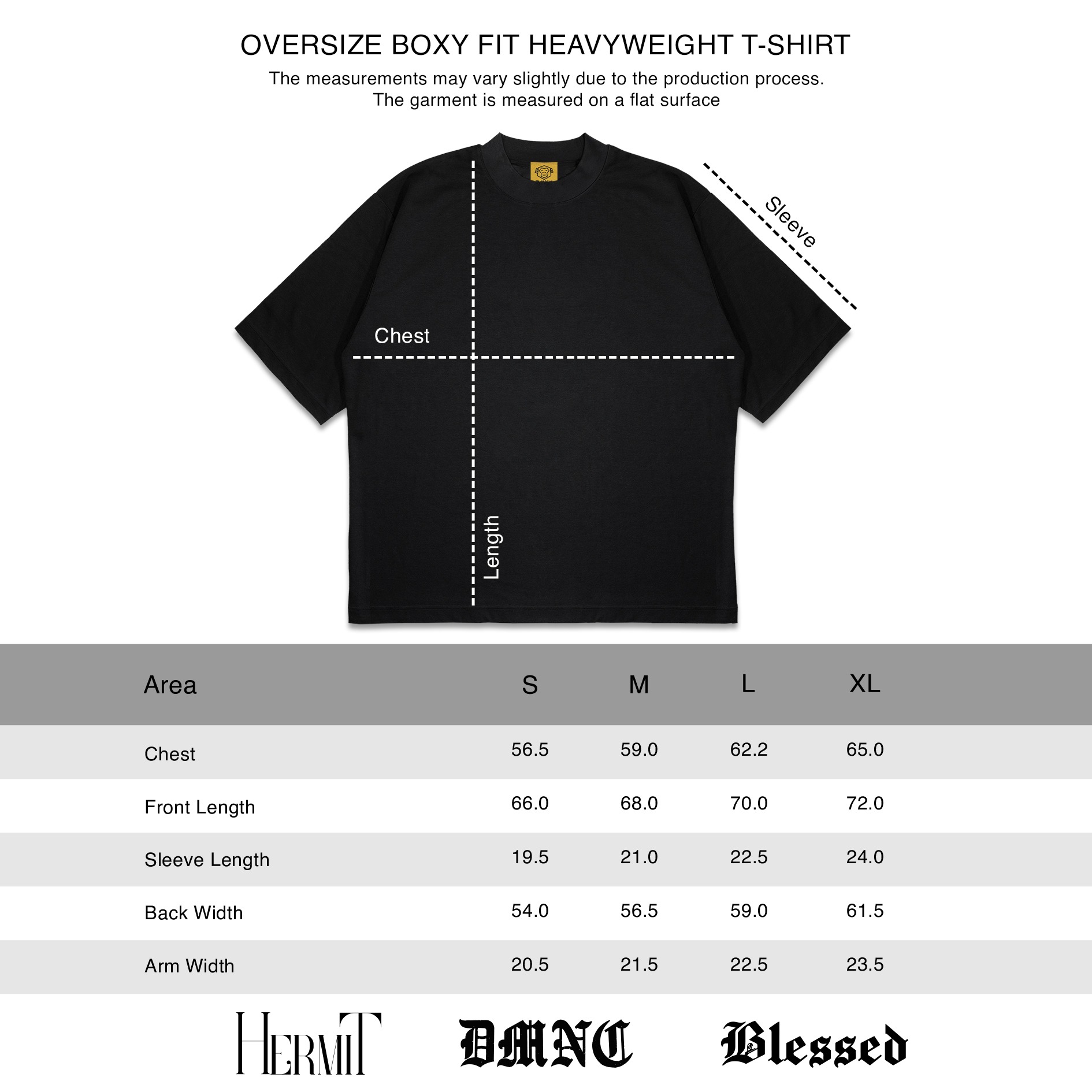 DMNC Heavyweight Oversize Boxy T-Shirt – Sardines 16s 255 GSM