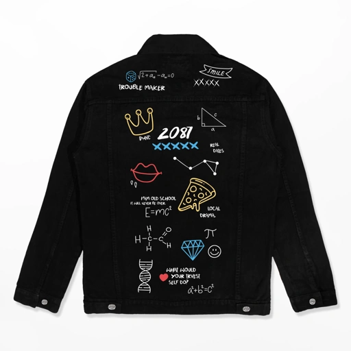 Image of DMNC OLD SCHOOL Oversize Trucker Jacket – Black Denim 13.75 oz