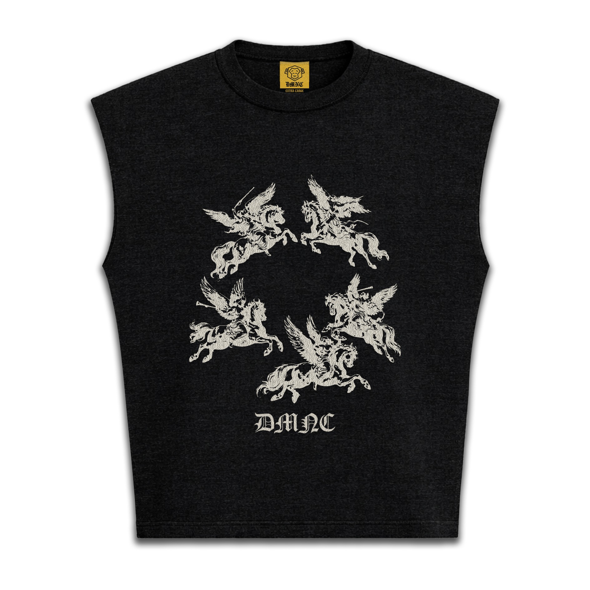 DMNC Pegasus Knit Tank Top Washed T-shirt Cropped fit
