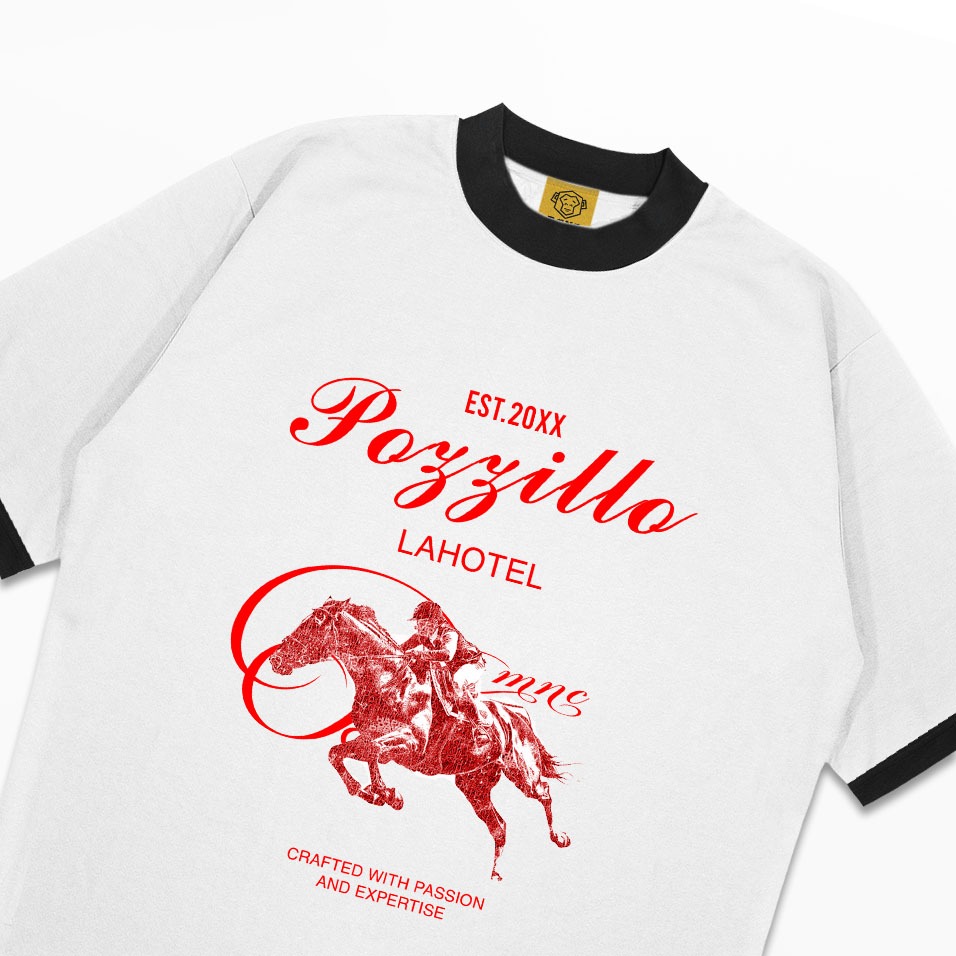DMNC Ribbed Contrast Regular T-Shirt – Pozzillo 16s 255 GSM Unisex