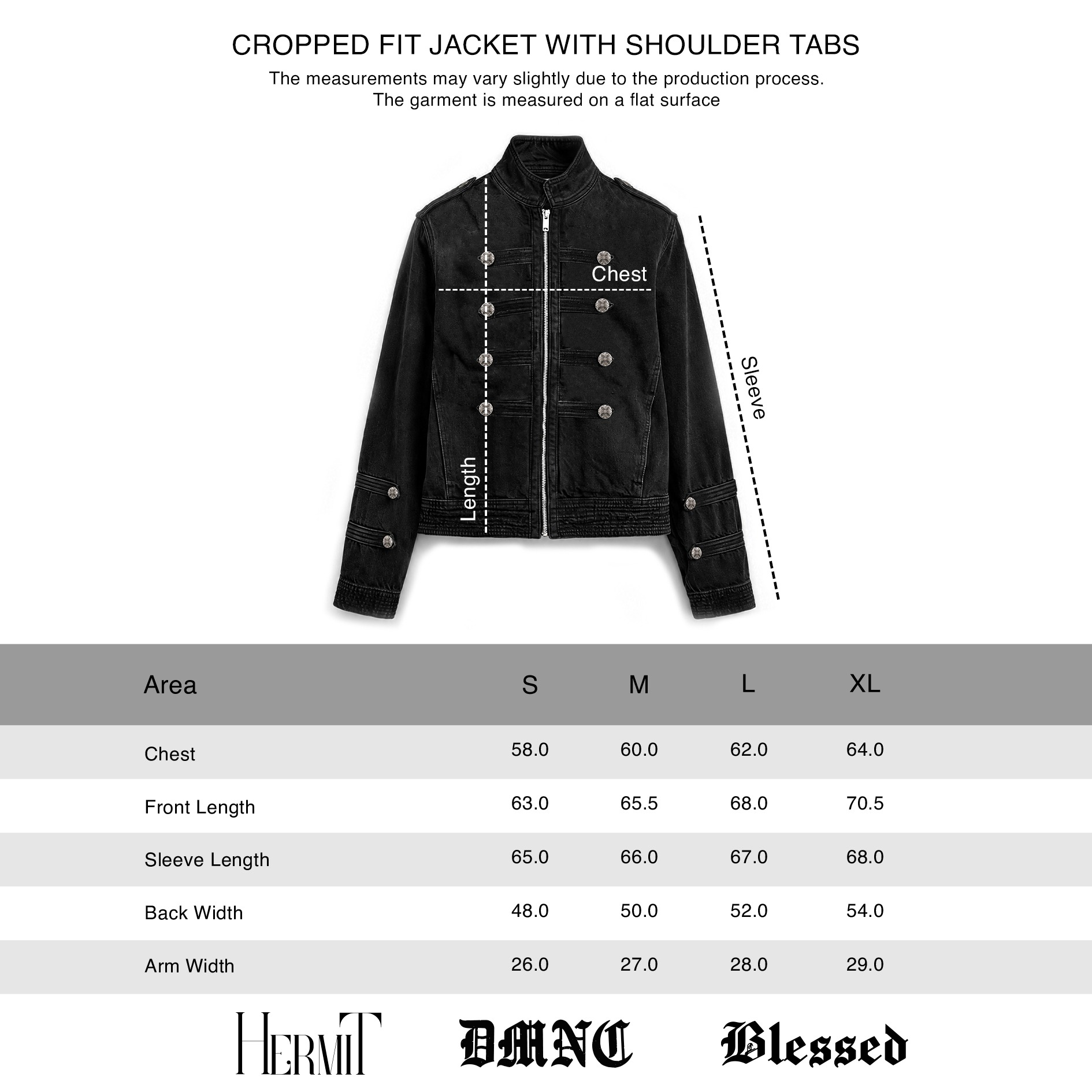 DMNC Versailles Napoleonic Military Denim Jacket Unisex