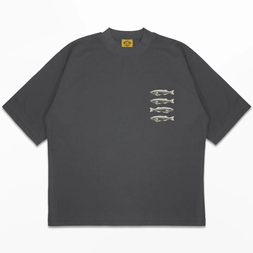 Image of DMNC Heavyweight Oversize Boxy T-Shirt – Sardines 16s 255 GSM
