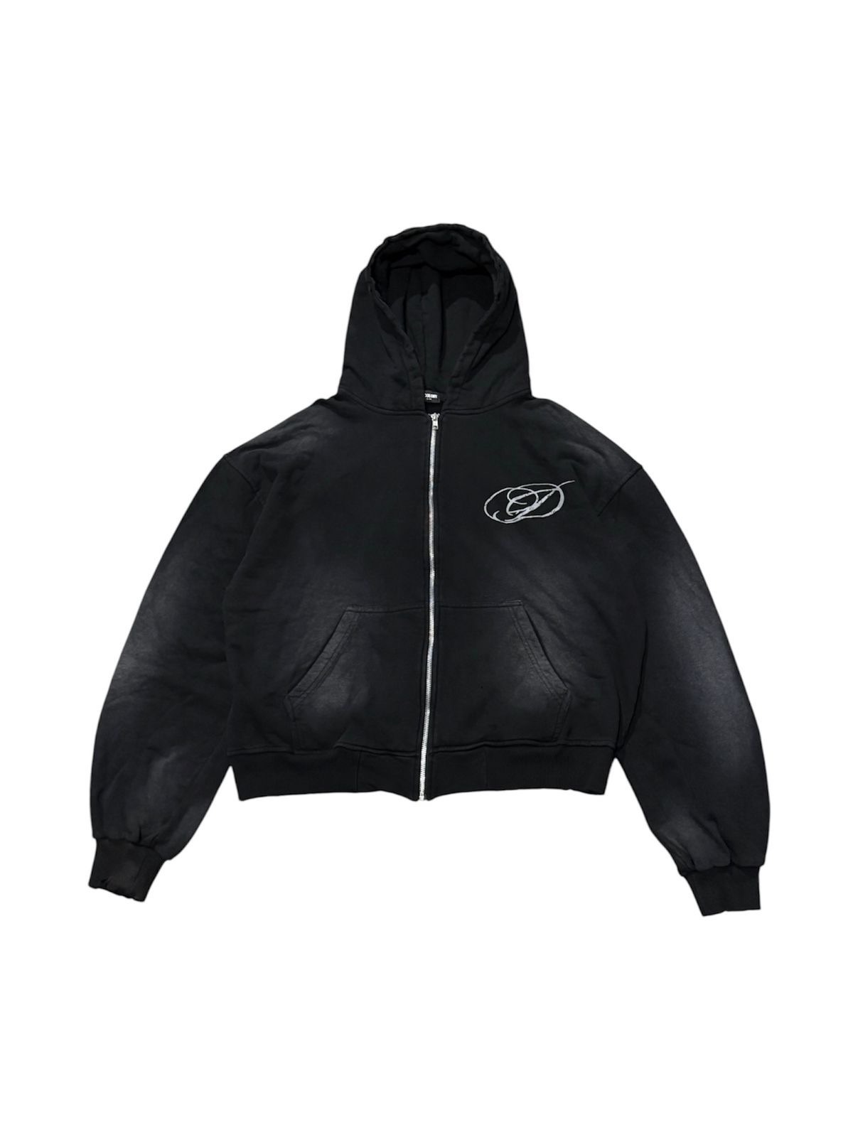 OBSIDIAN BLACK ZIPPER HOODIE