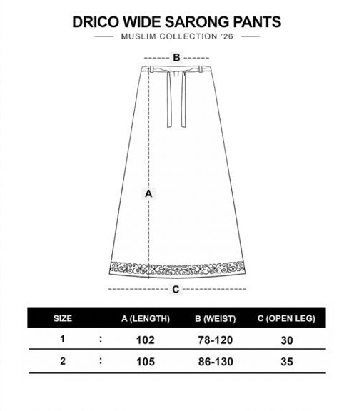 DRICO WIDE SARONG PANTS - MUSLIM COLLECTION ‘26