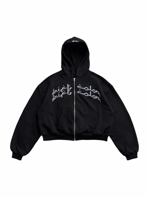 Image of DRICO ZIPP UP HOODIE BLACK - MUSLIM COLLECTION ‘26
