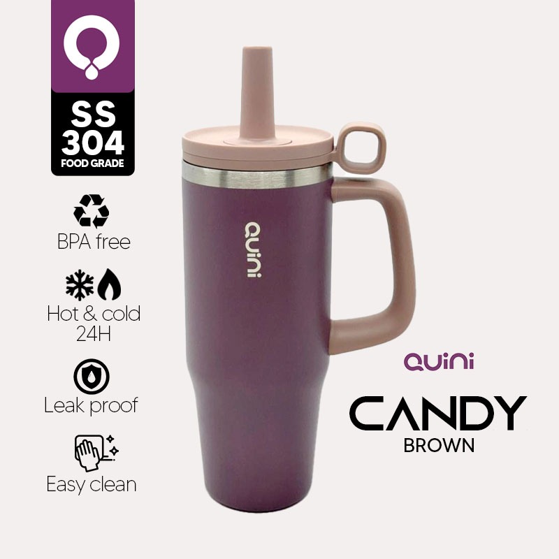 Quini | Tumbler Candy Bottle Medium 1Liter - Brown