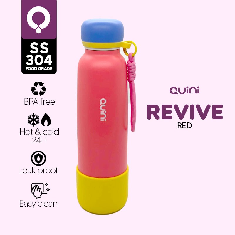 Quini | Tumbler Revive Bottle Stainless Steel SUS 304 Medium 700ml - Red