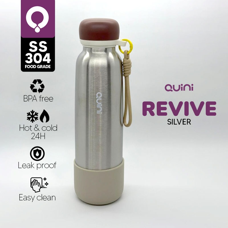 Quini | Tumbler Revive Bottle Stainless Steel SUS 304 Medium 700ml - Silver