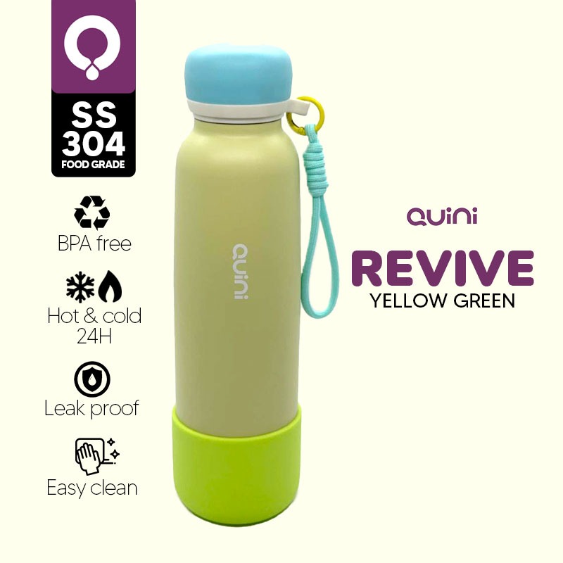 Quini | Tumbler Revive Bottle Stainless Steel SUS 304 Medium 700ml - Yellow Green