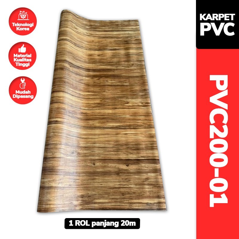 Karpet Lantai PVC Vinyl 2m x 20m | Tebal 1mm, Estetik & Teknologi Korea