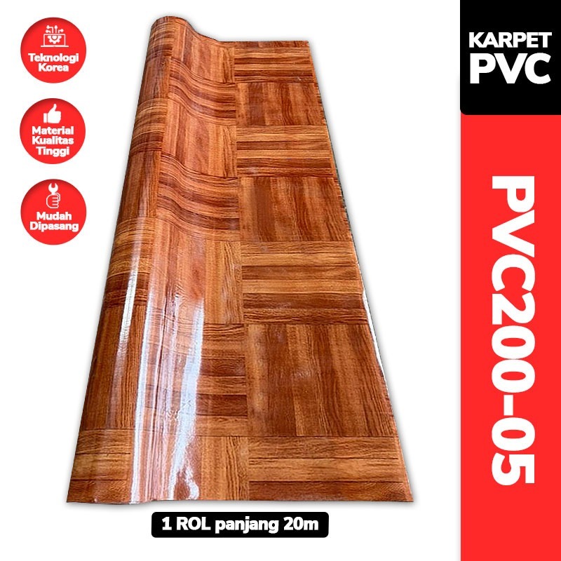 Karpet Lantai PVC Vinyl 2m x 20m | Tebal 1mm, Estetik & Teknologi Korea