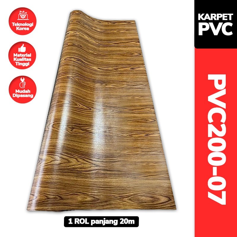 Karpet Lantai PVC Vinyl 2m x 20m | Tebal 1mm, Estetik & Teknologi Korea