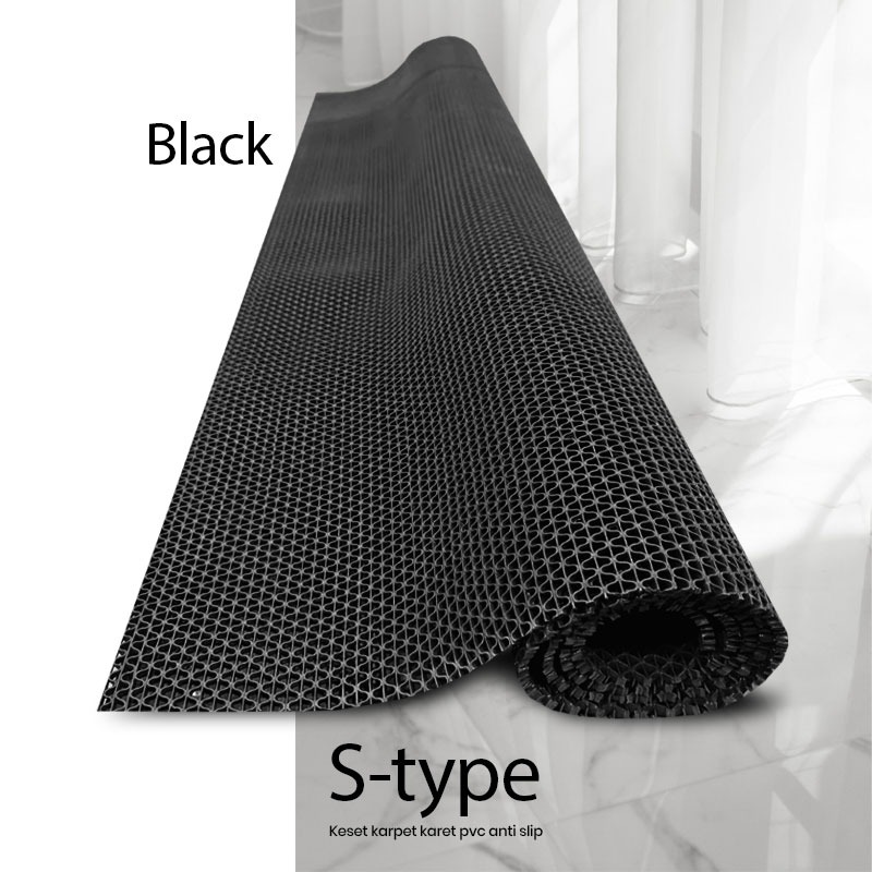 Karpet Stype Lebar 1.2m | S Type | Anti Slip | Meteran