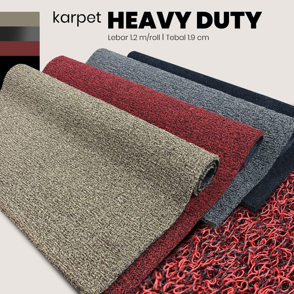 Karpet PVC Mie Lebar 1.2m (Heavy Duty dotted) - Semua Warna