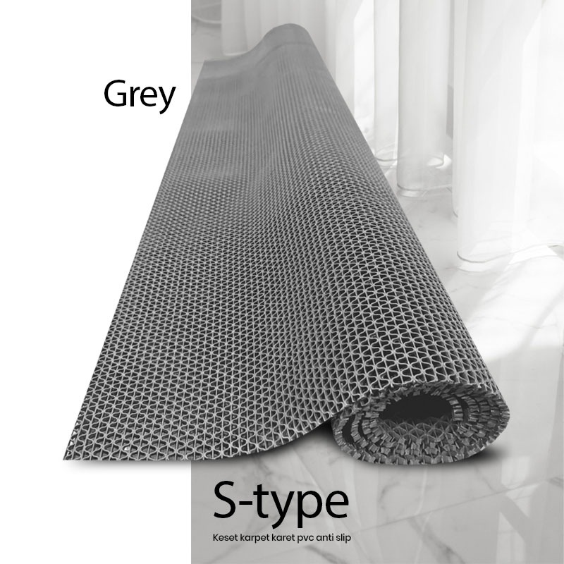 Karpet Stype Lebar 1.2m | S Type | Anti Slip | Meteran