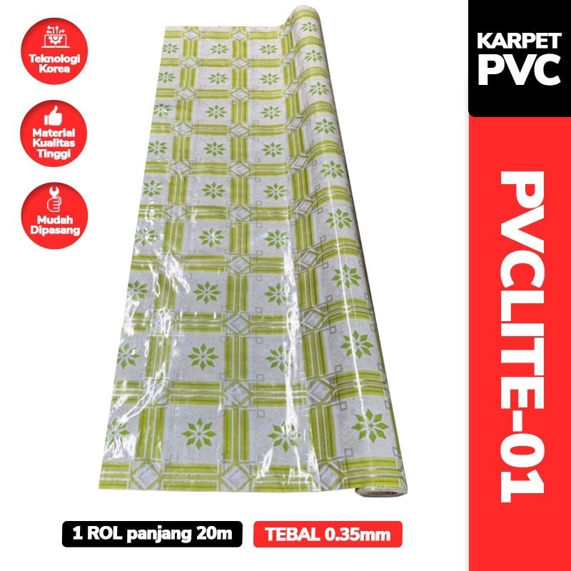 Karpet PVC Vinyl Roll 2m x 20m Tebal 0.35mm | Karpet Lantai Estetik Korea