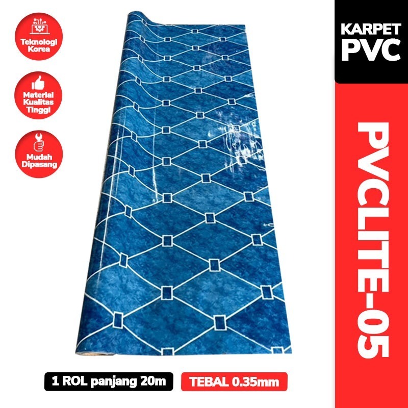 Karpet PVC Vinyl Roll 2m x 20m Tebal 0.35mm | Karpet Lantai Estetik Korea