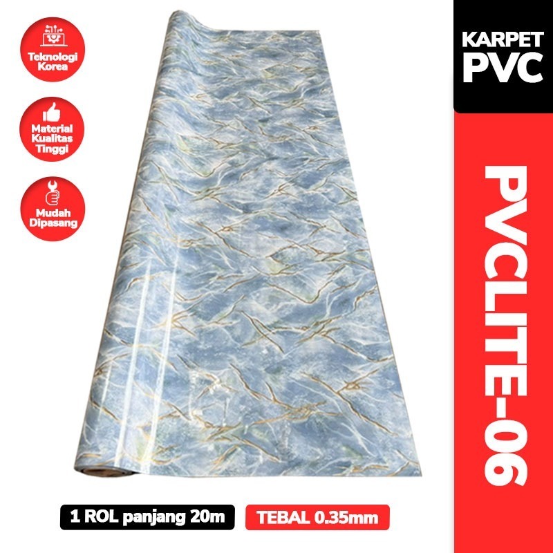 Karpet PVC Vinyl Roll 2m x 20m Tebal 0.35mm | Karpet Lantai Estetik Korea