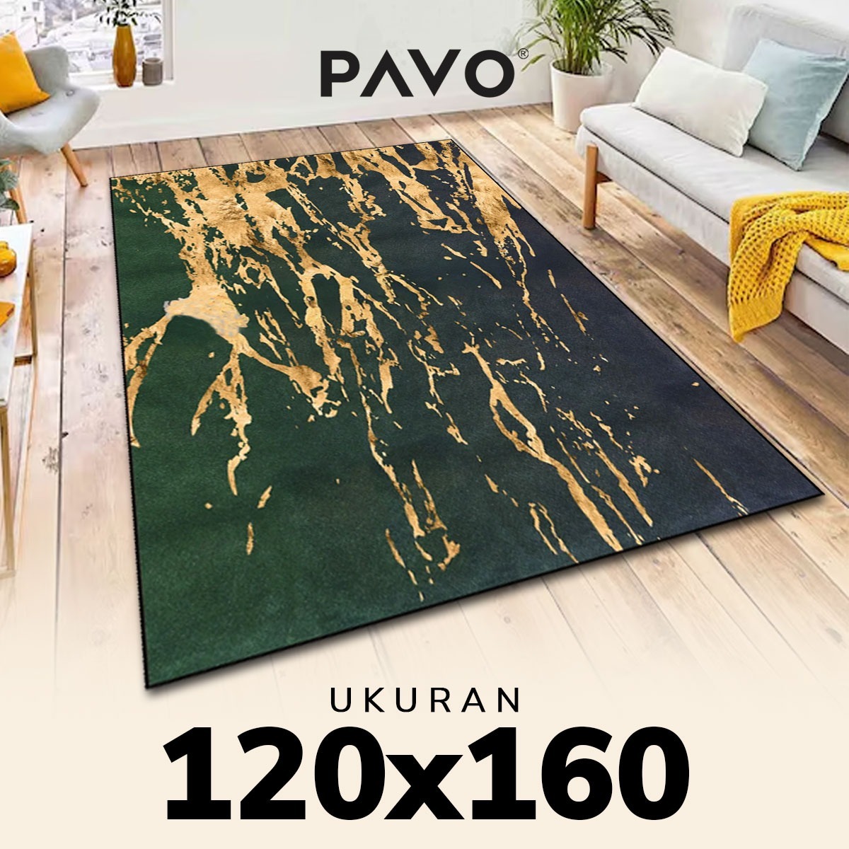 Karpet Pavo Monochrome & PP series 120x160 - Silky Polyester Collections