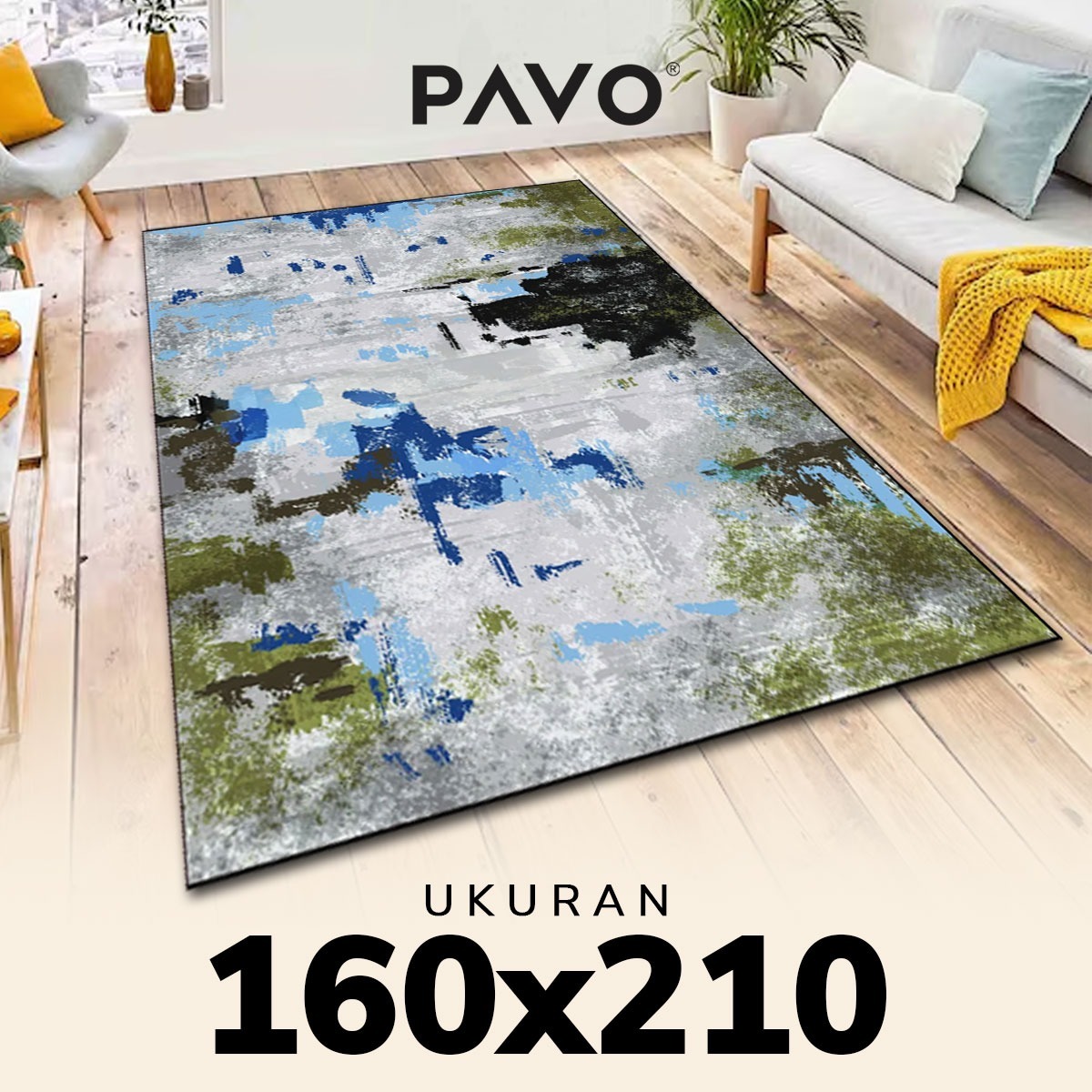 Karpet Pavo Monochrome & PP series 160x210 - Silky Polyester Collections